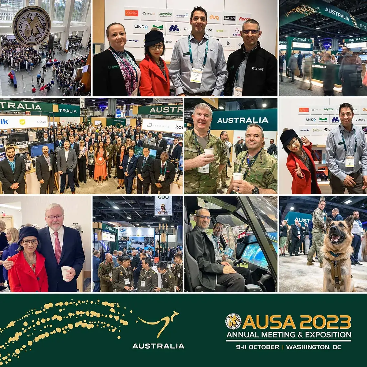 AUSA annual meeting and exhibition banner with military image of soldier